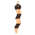 Natural dog toy in suede - SNAKE 🐍