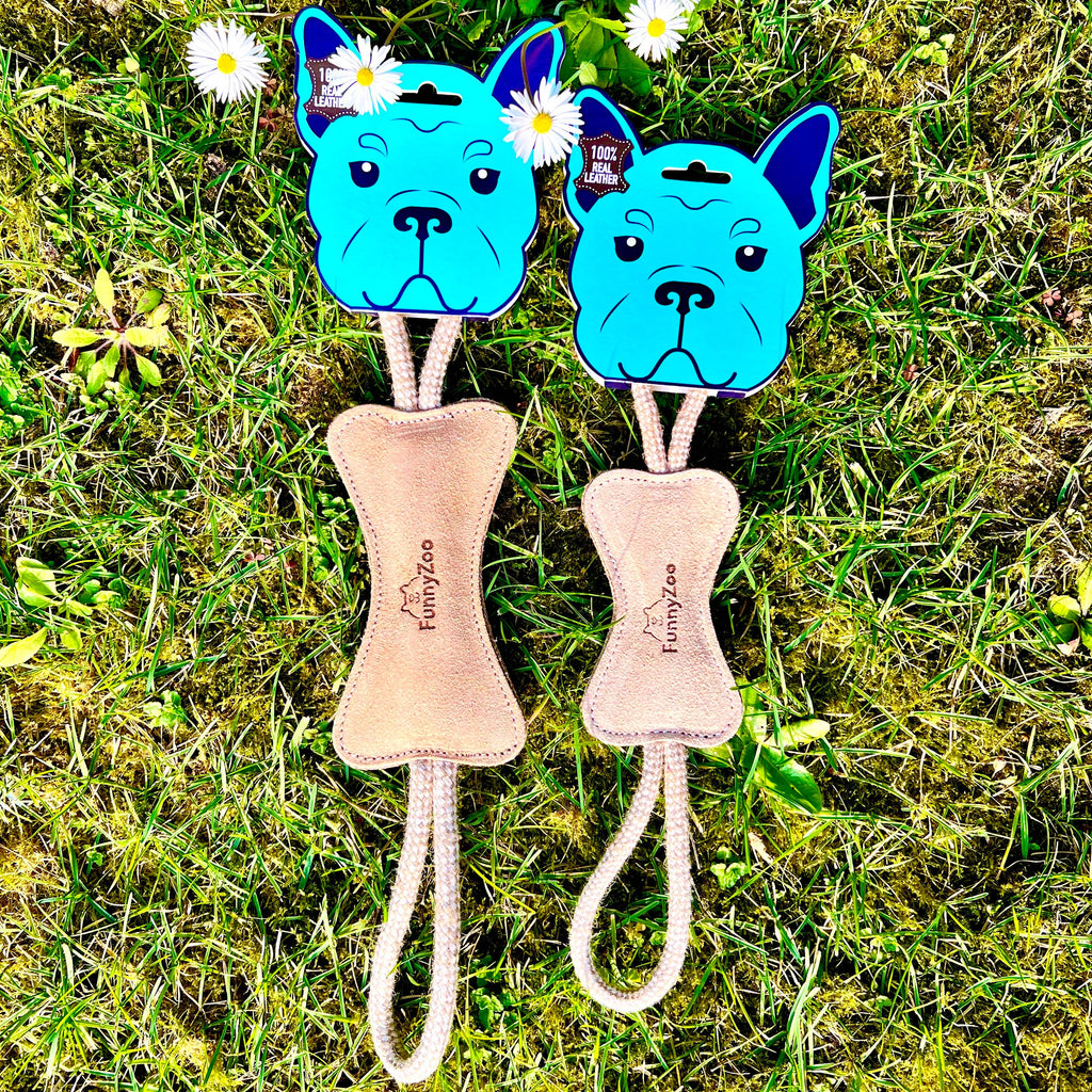 Natural toy for dogs Ossicino in suede