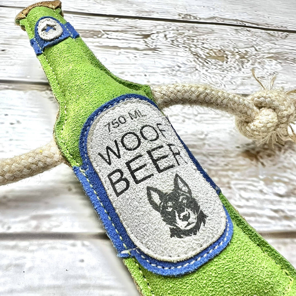 Woof Beer dog toy 🍺