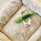 Dog toy in suede leather - CROCODILE 🐊