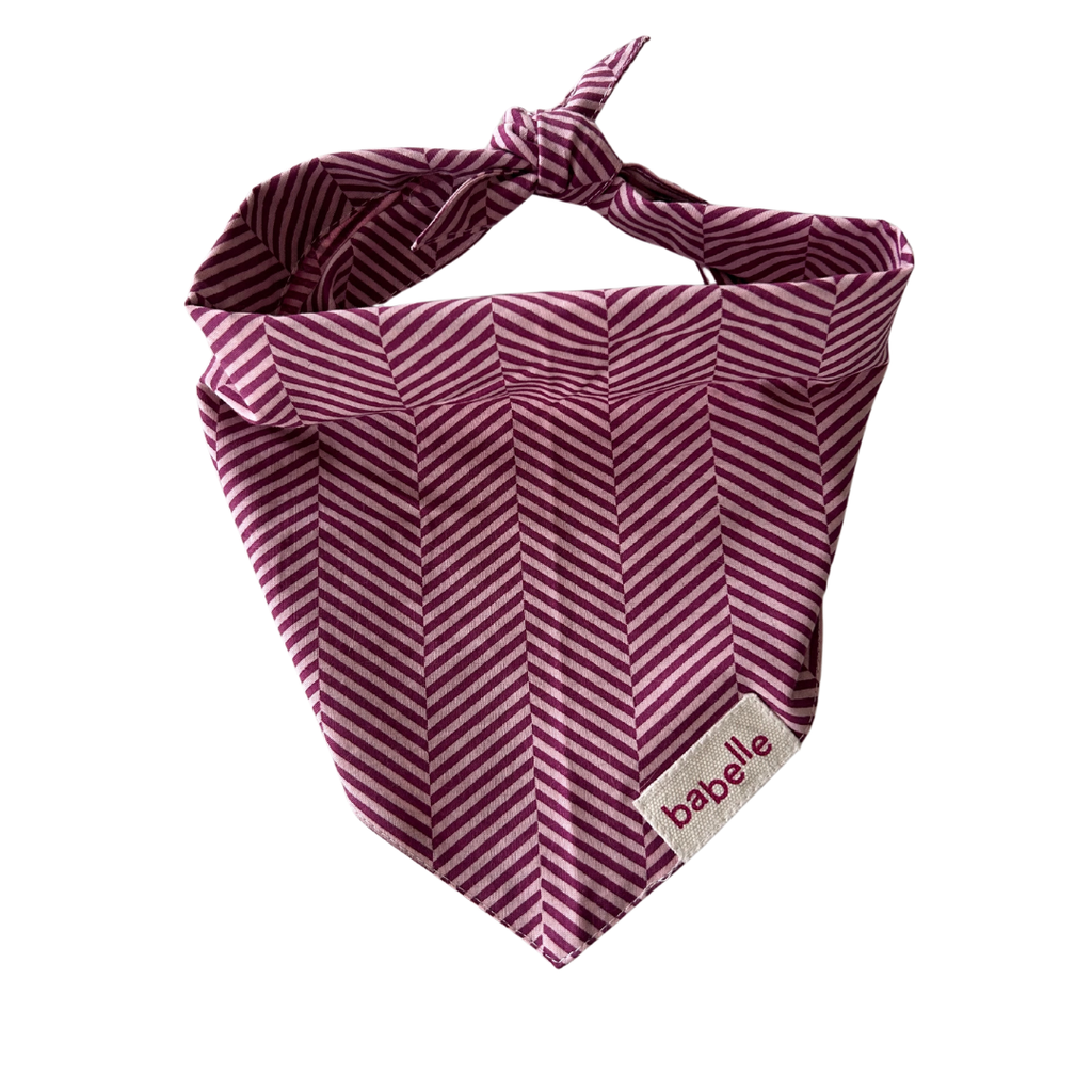Raspberry Herringbone Bandana