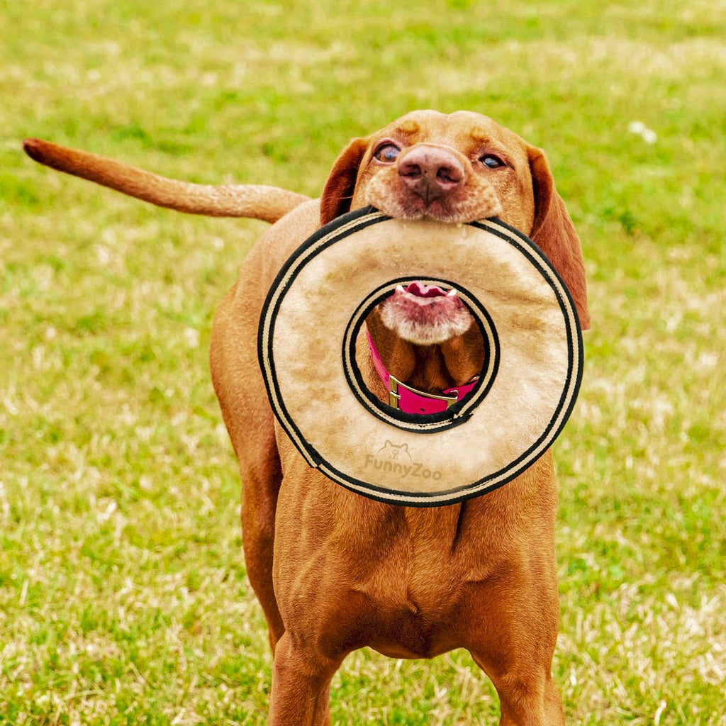 Suede dog frisbee ring ⭕