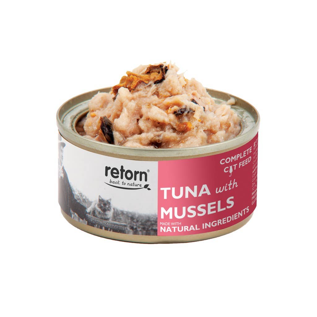 Tuna with Mussels can for cats (80g) by Retorn