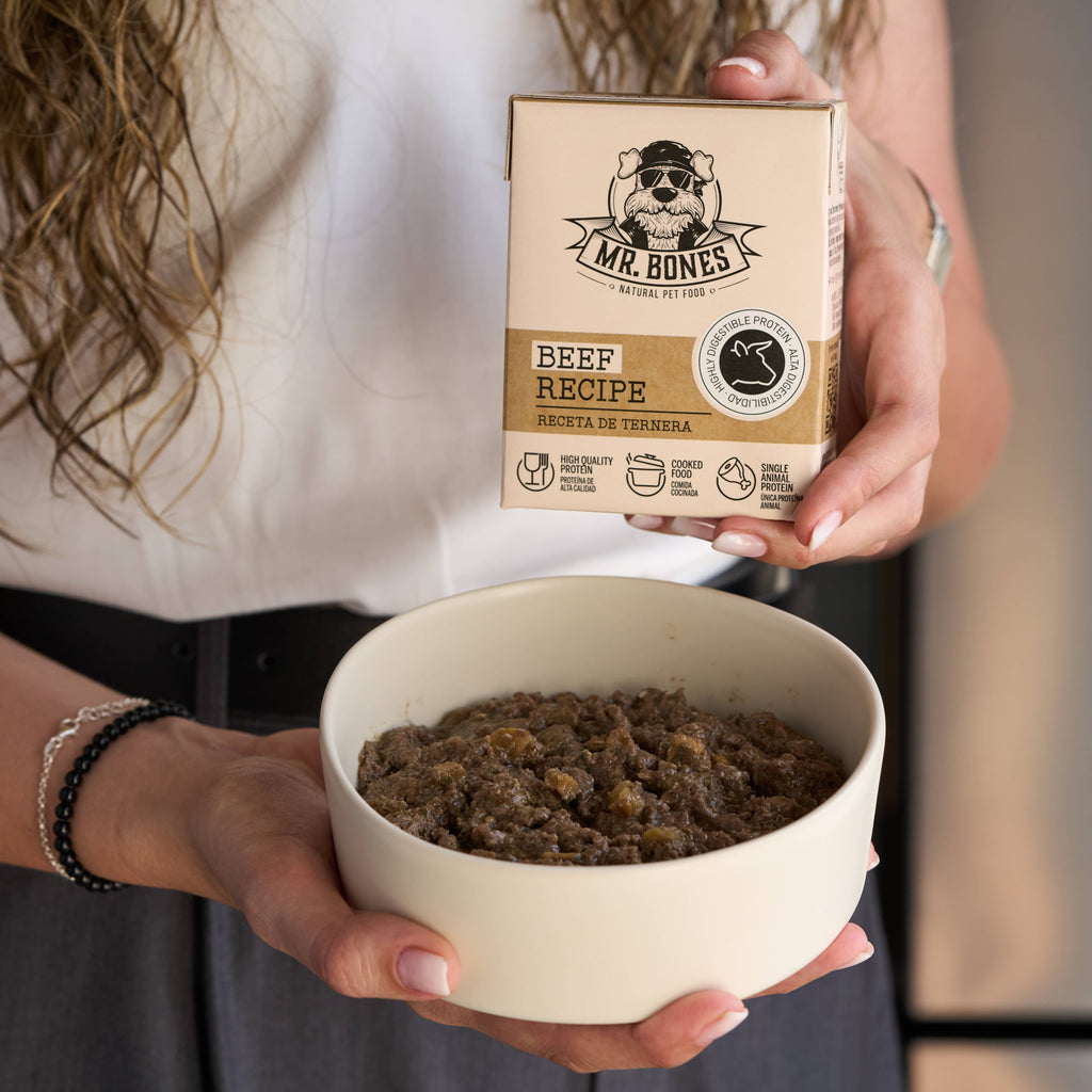 Mr. Bones Beef recipe - cooked food for dogs