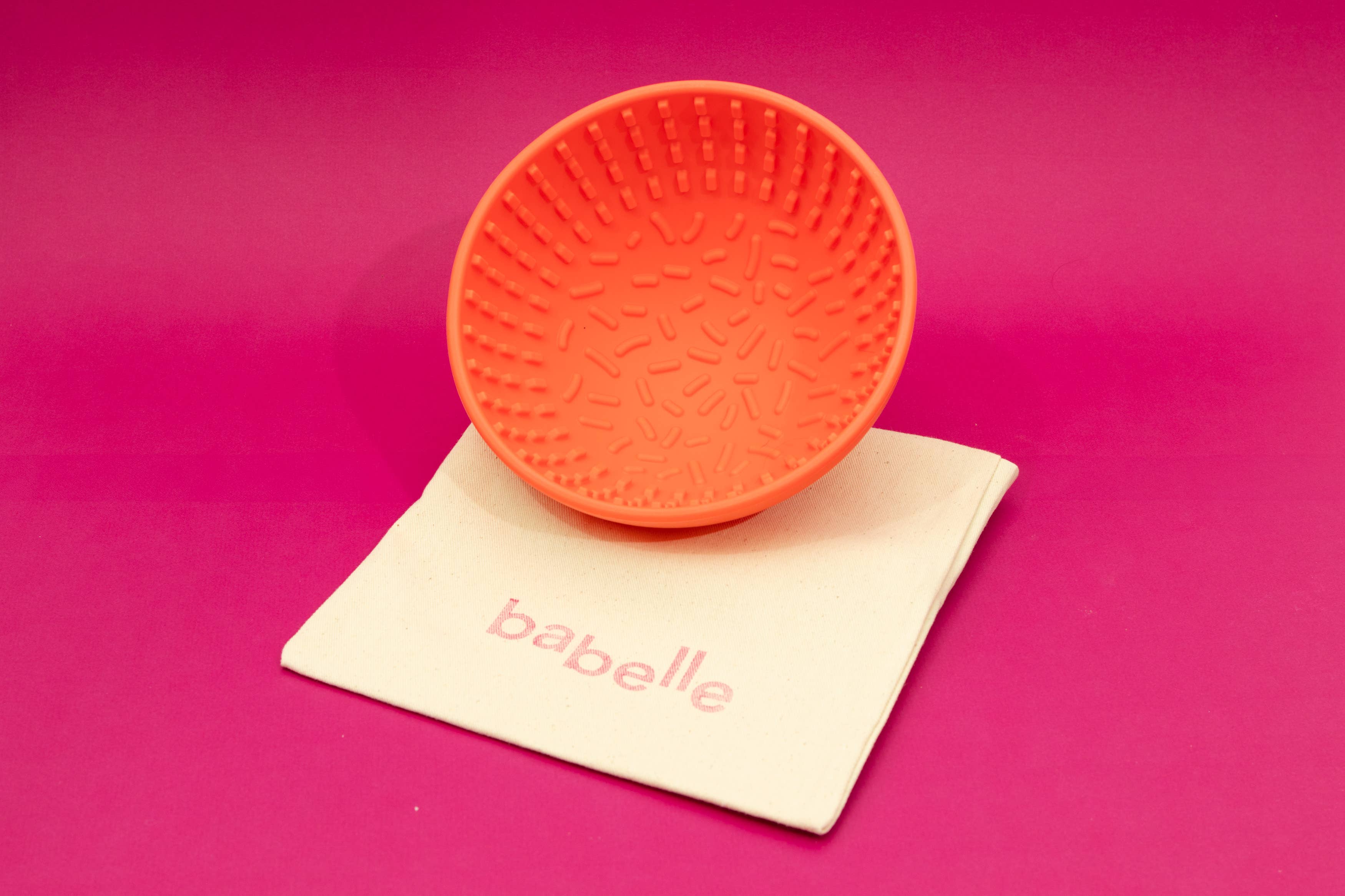 Mini Wiggler Lick Bowl - Coral