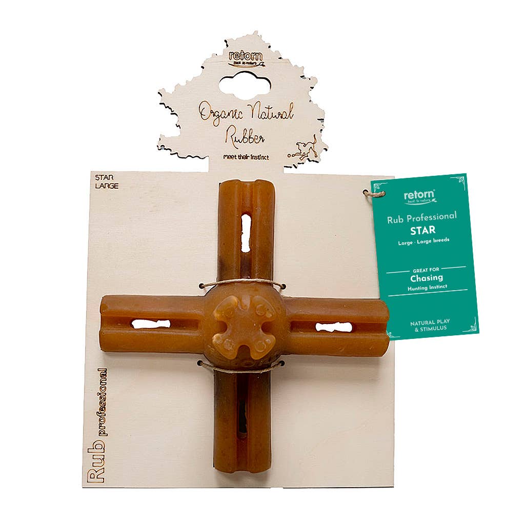 Natural Rubber Star Dog Toy