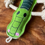 Dog toy in suede leather - CROCODILE 🐊