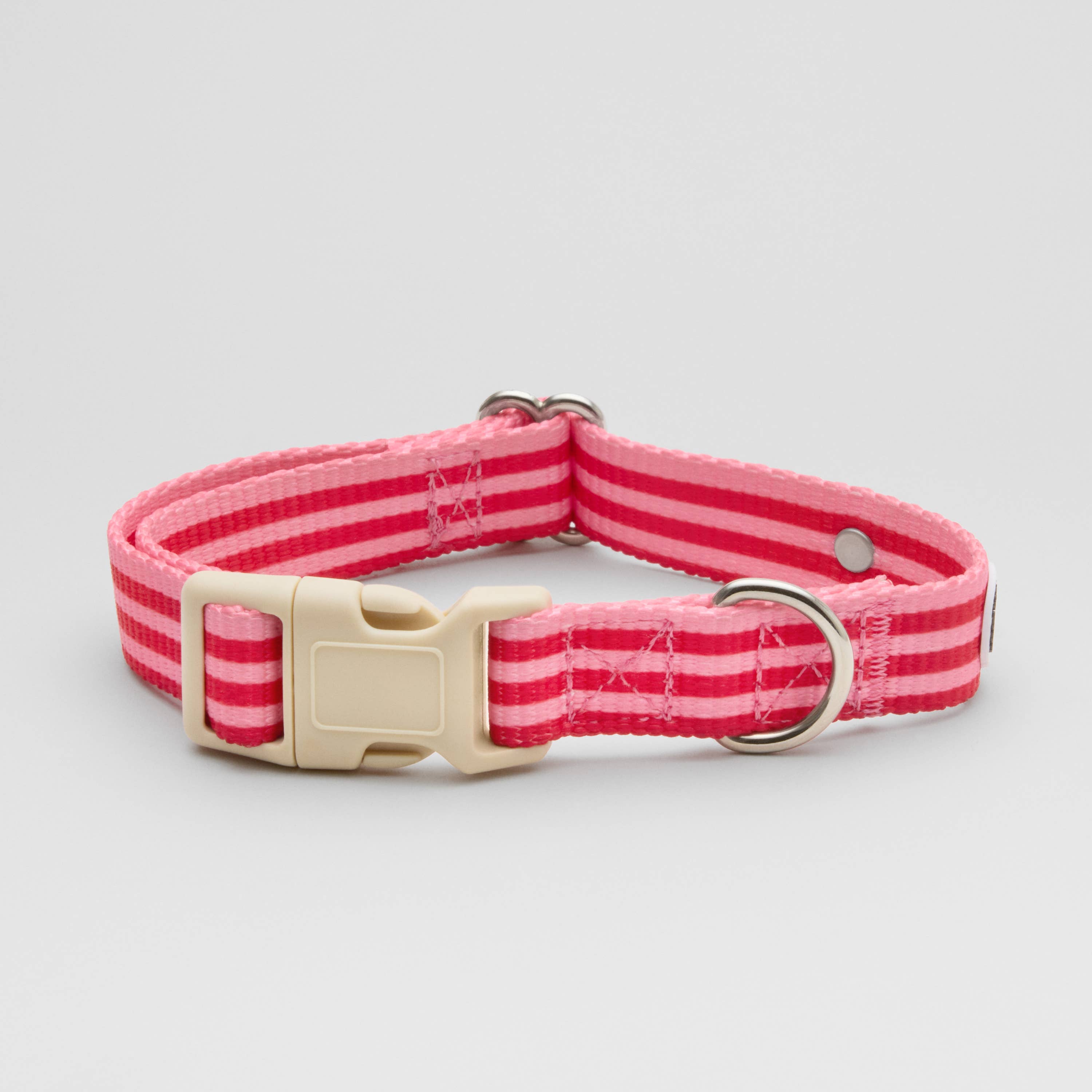 Dog Collar Striped Pink & Red