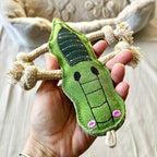 Dog toy in suede leather - CROCODILE 🐊