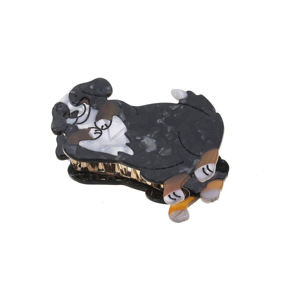 Hair clip - Border Collie dark