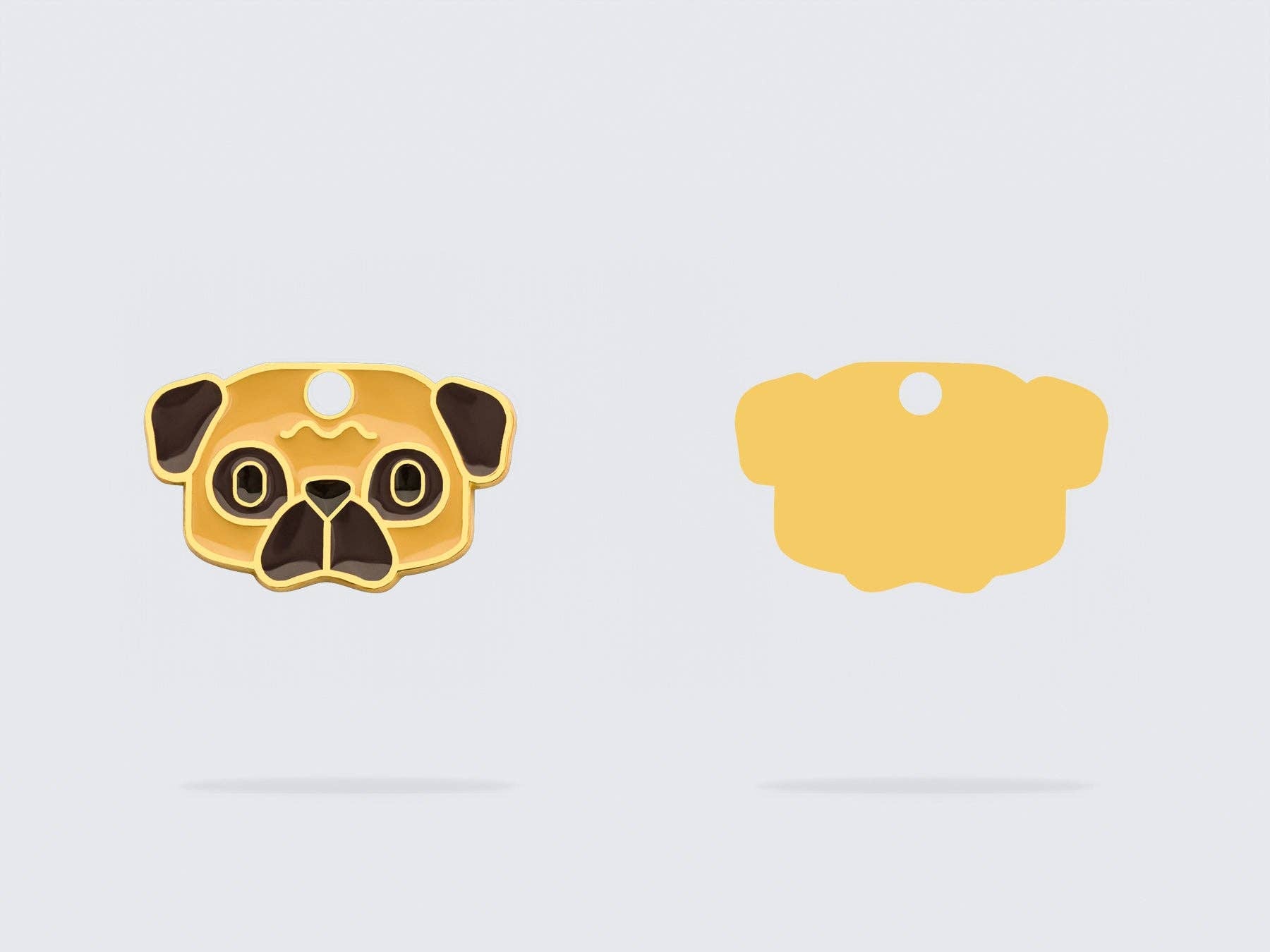 Pug dog medal