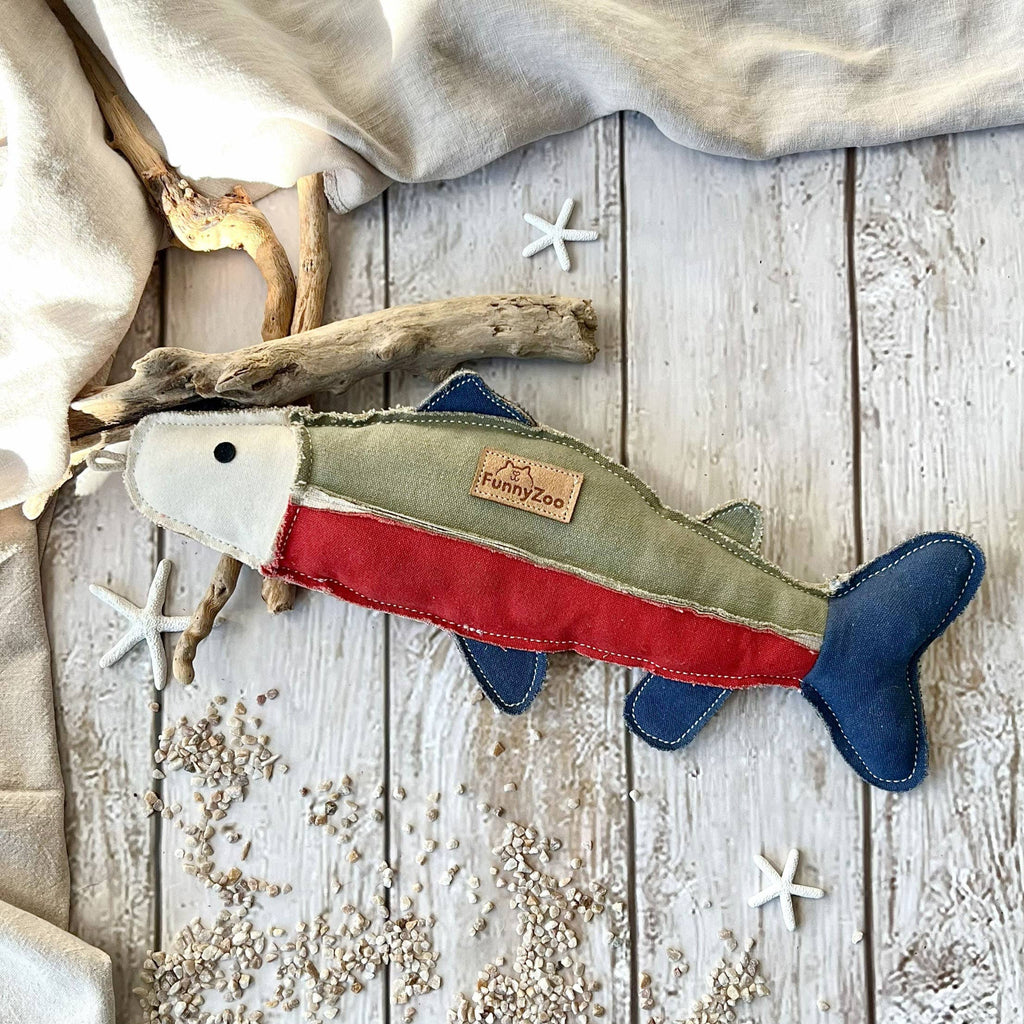 TROUT fish in sturdy cotton canvas with coconut fiber 🐠