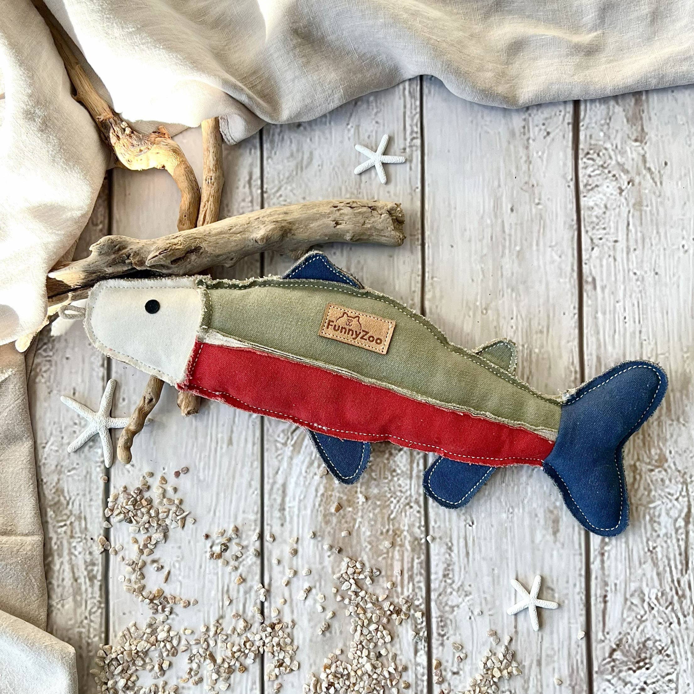 TROUT fish in sturdy cotton canvas with coconut fiber 🐠