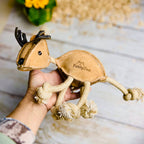 Natural dog toy in suede - REINDEER 🦌