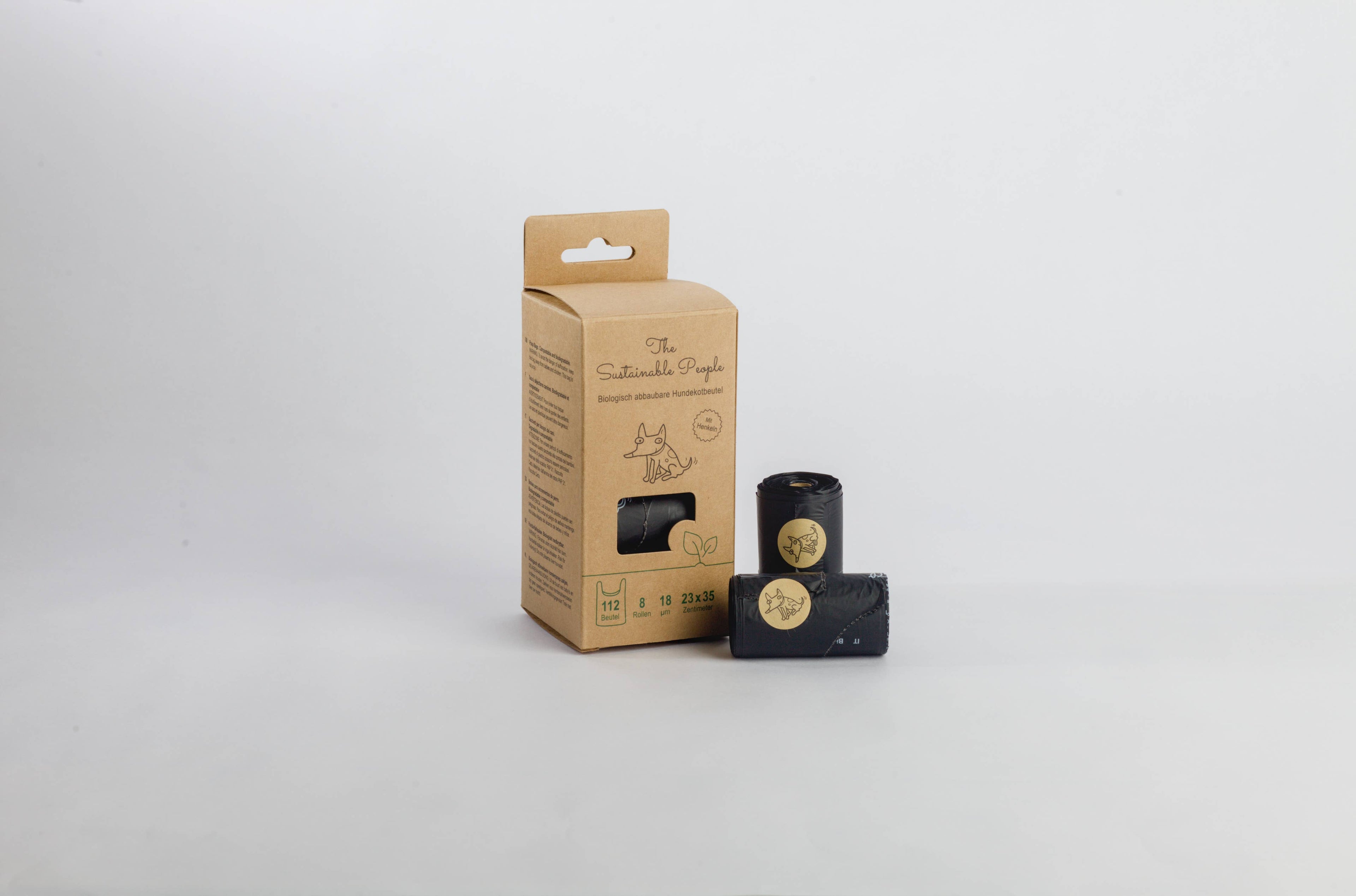 Biodegradable Dog Waste Bags x 8 (with handles)