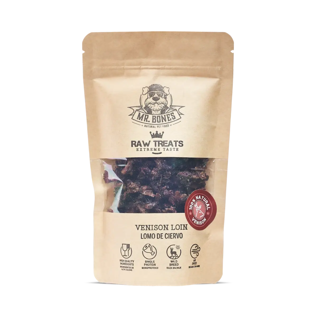 Raw Treats for dogs and cats - Venison Loin 45g