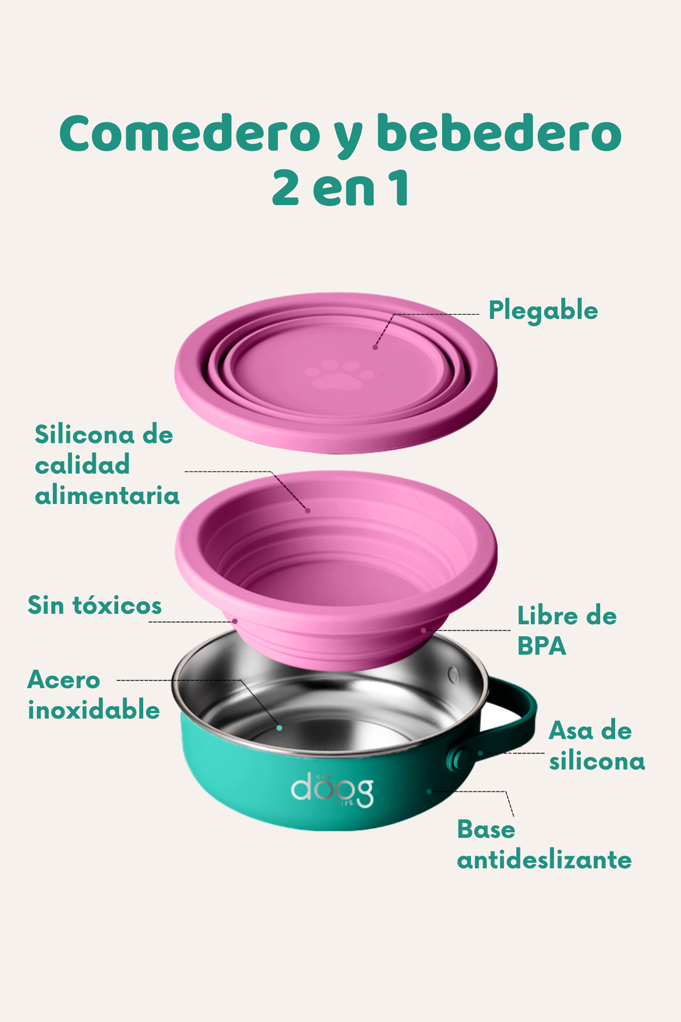 Portable food & water bowl