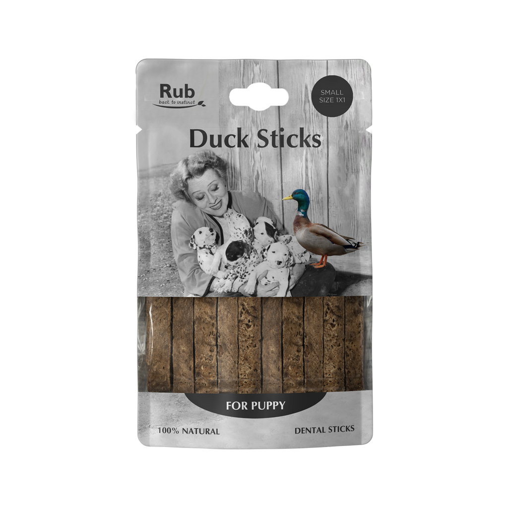 Duck Dental Treat Rub Stick for Puppies 100g