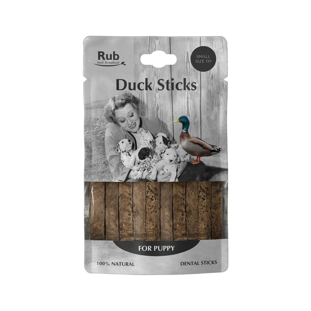 Duck Dental Treat Rub Stick for Puppies 100g