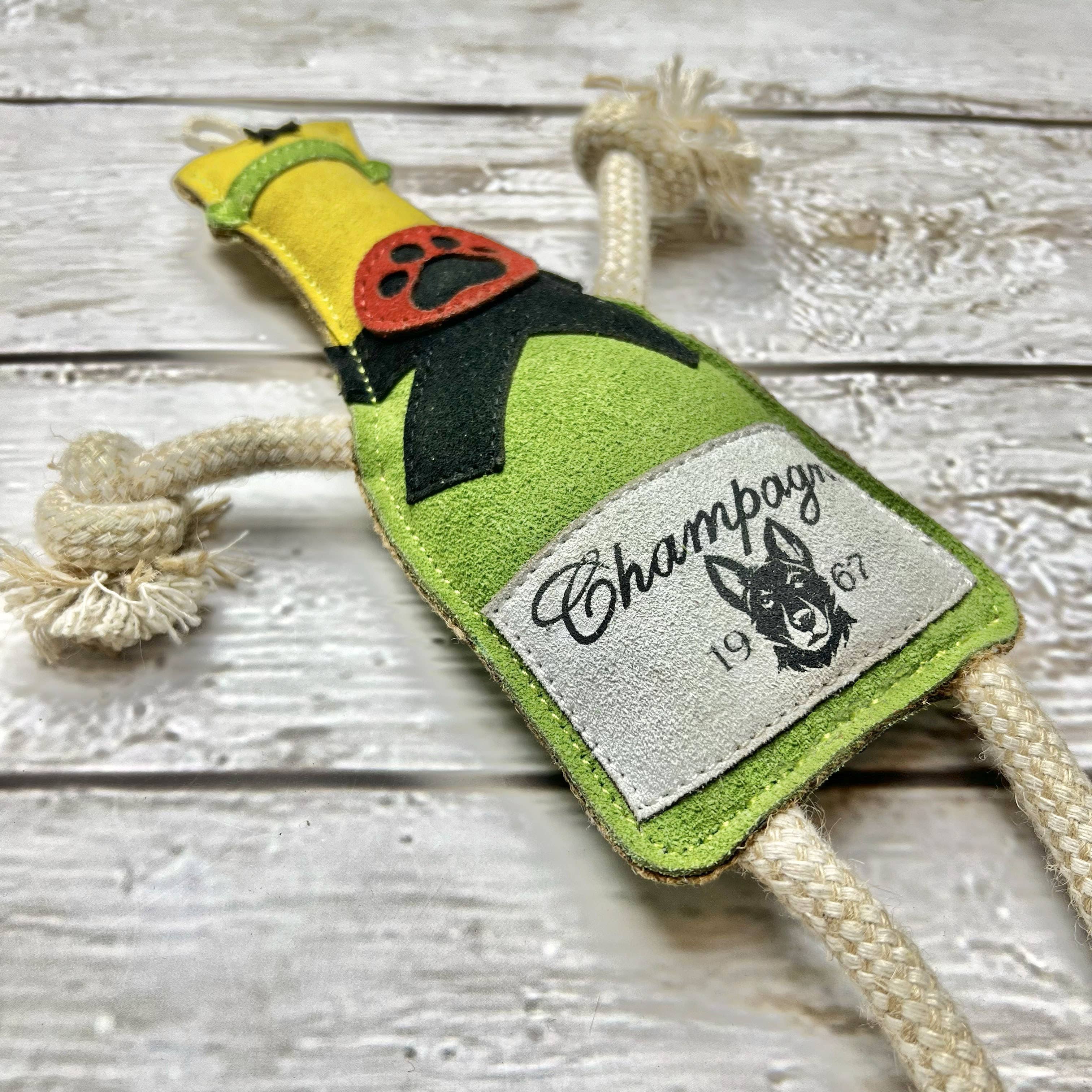 Champagne Paw dog toy 🍾