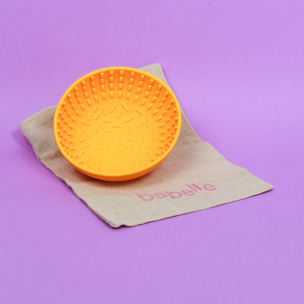 Mini Wiggler Lick Bowl - Yellow