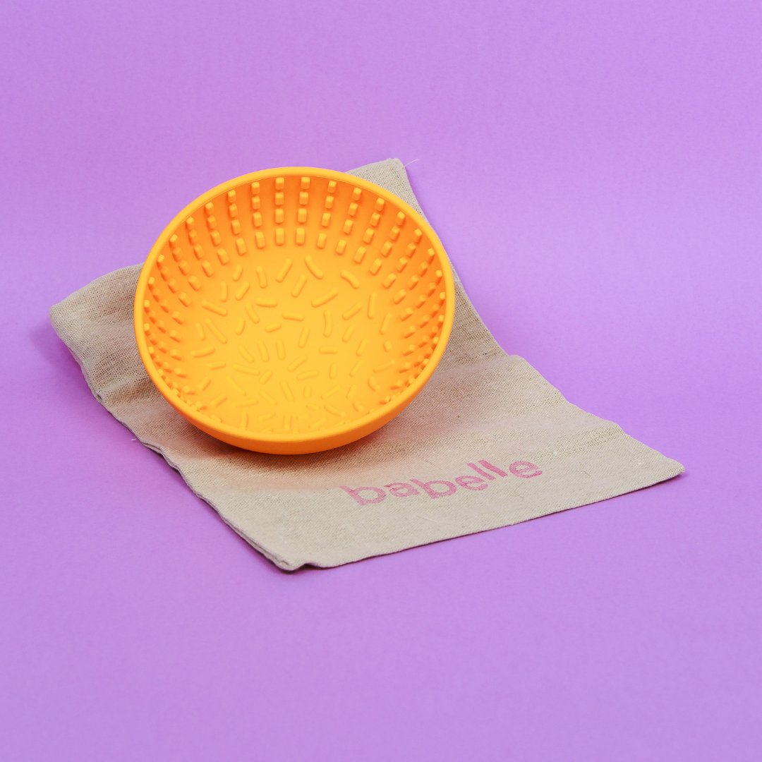 Mini Wiggler Lick Bowl - Yellow