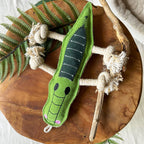 Dog toy in suede leather - CROCODILE 🐊