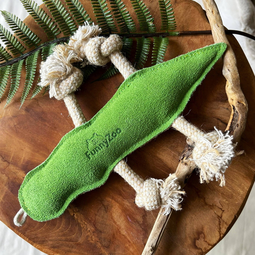Dog toy in suede leather - CROCODILE 🐊