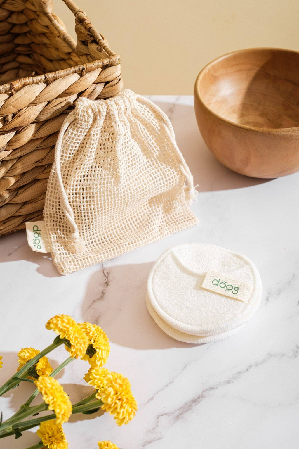 Organic cotton reuseable cleaning pads