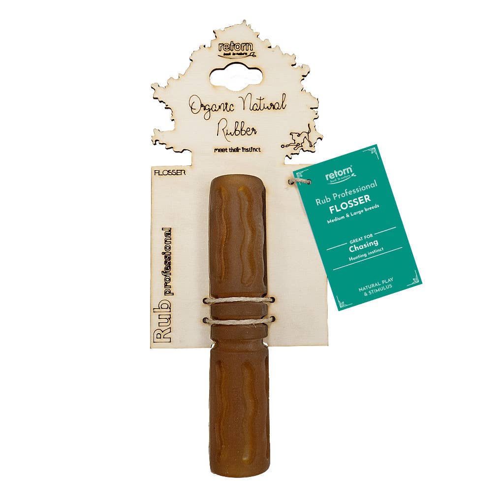 Natural Rubber Flosser Dog Toy