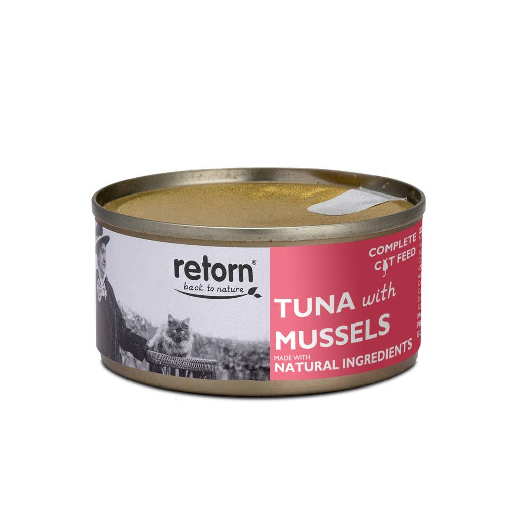 Tuna with Mussels can for cats (80g) by Retorn