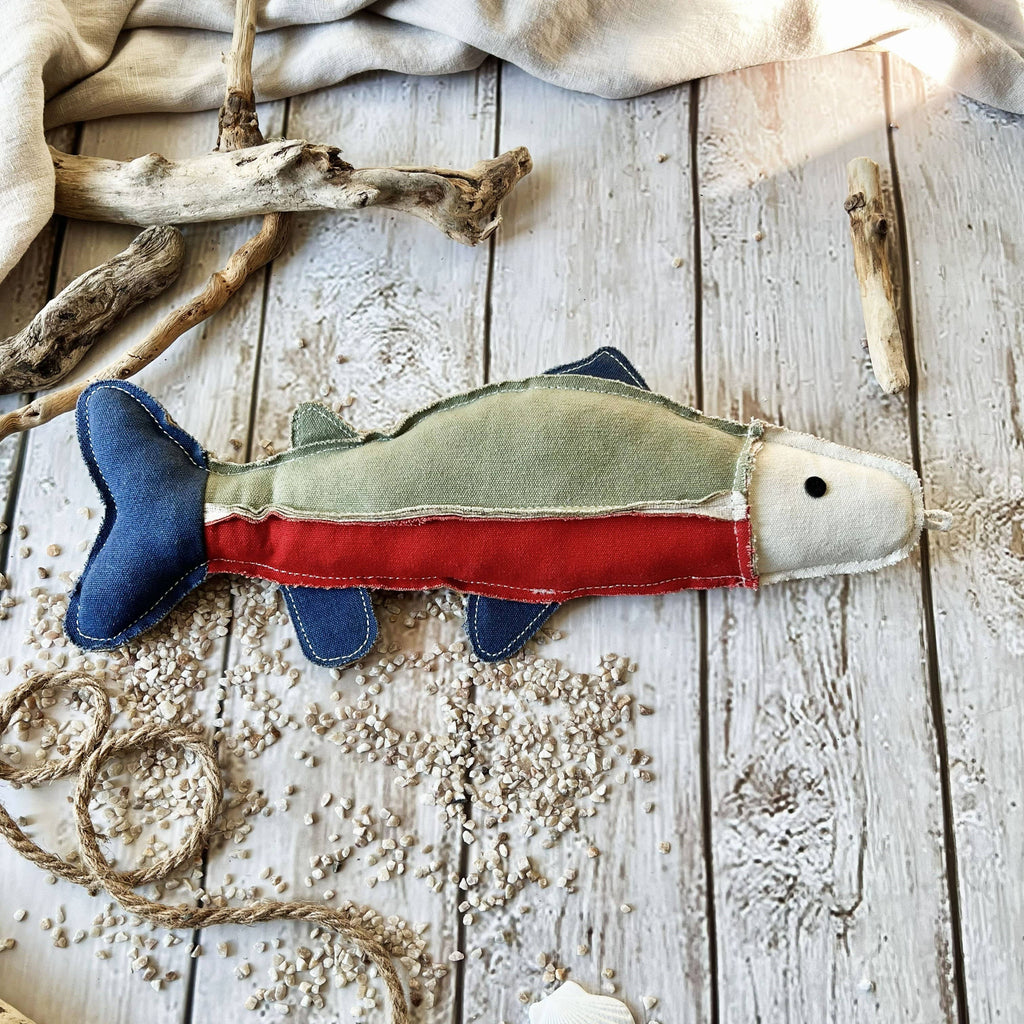 TROUT fish in sturdy cotton canvas with coconut fiber 🐠