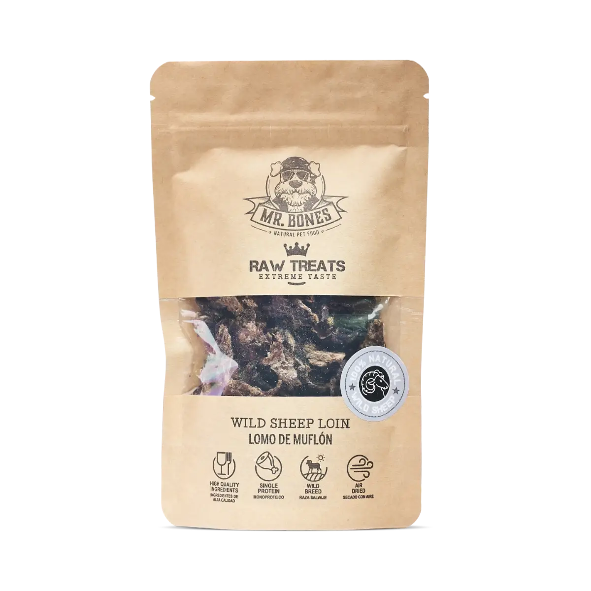 Raw Treats for dogs and cats - Wild Sheep Loin 45g