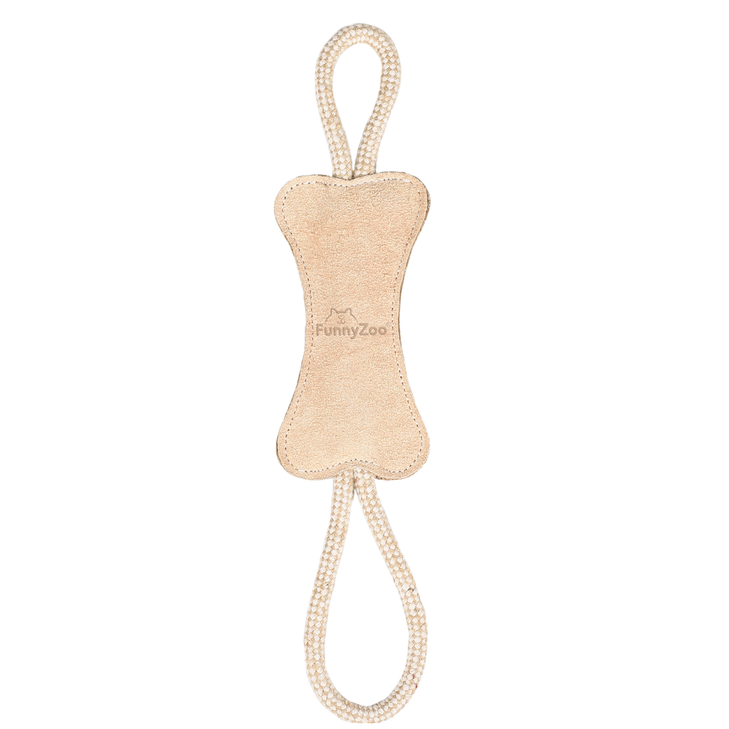 Natural toy for dogs Ossicino in suede