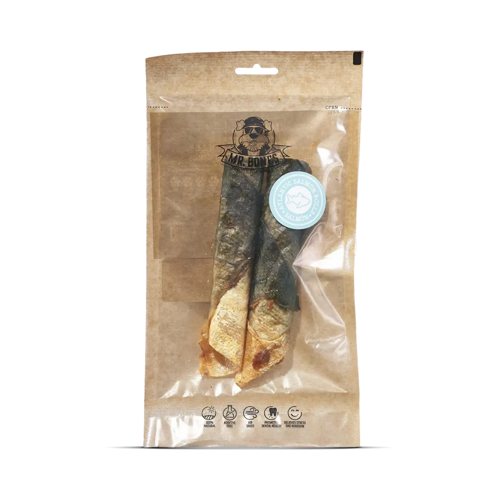 Natural snack for dogs - Salmon Roll-Ups