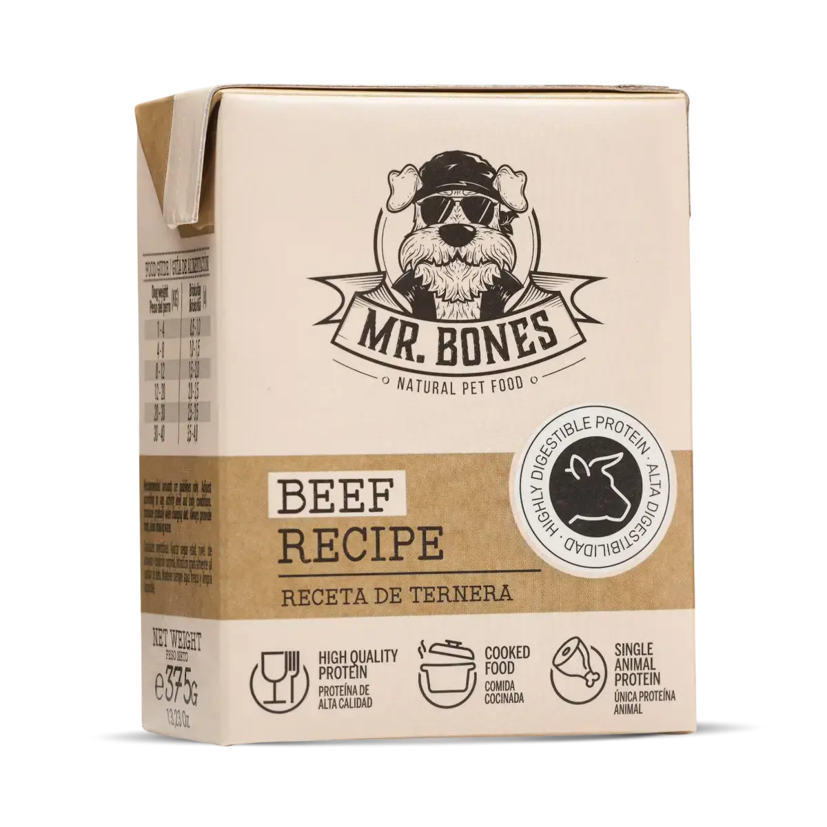 Mr. Bones Beef recipe - cooked food for dogs