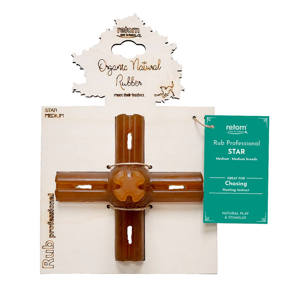 Natural Rubber Star Dog Toy
