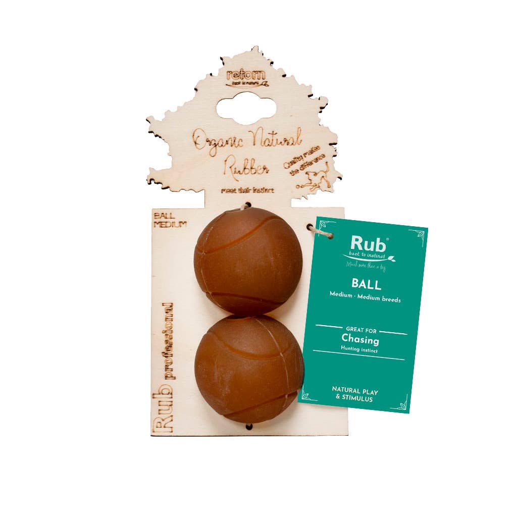 Rubber Ball Dog Toy - S/M/L