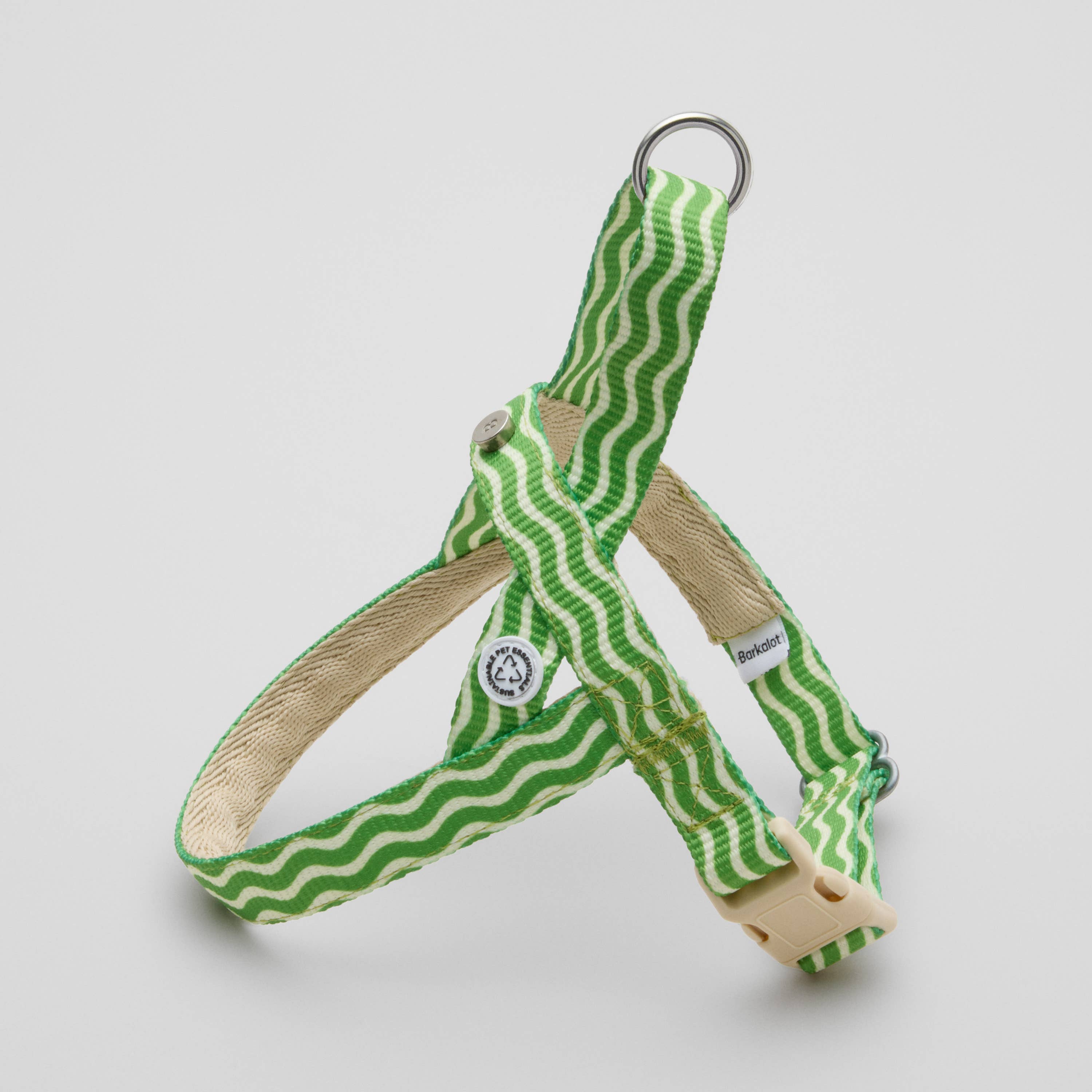 Dog Harness Apple Green Recycled Material Barkalot