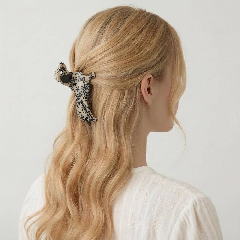 Hair clip - dachshund speckled