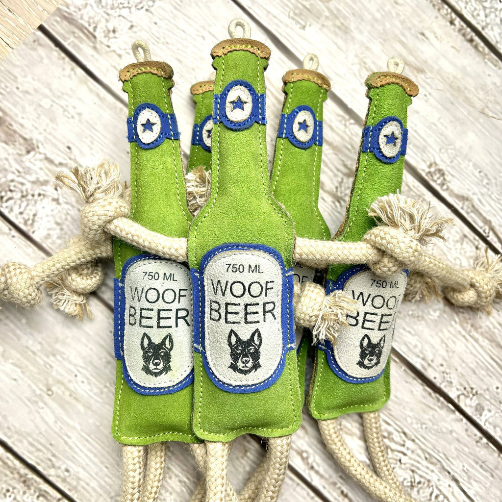 Woof Beer dog toy 🍺