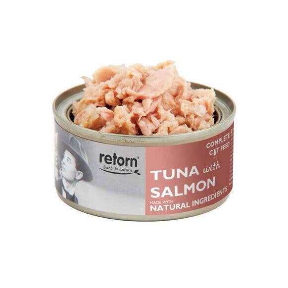 Tuna with Salmon can for cats (80g) by Retorn