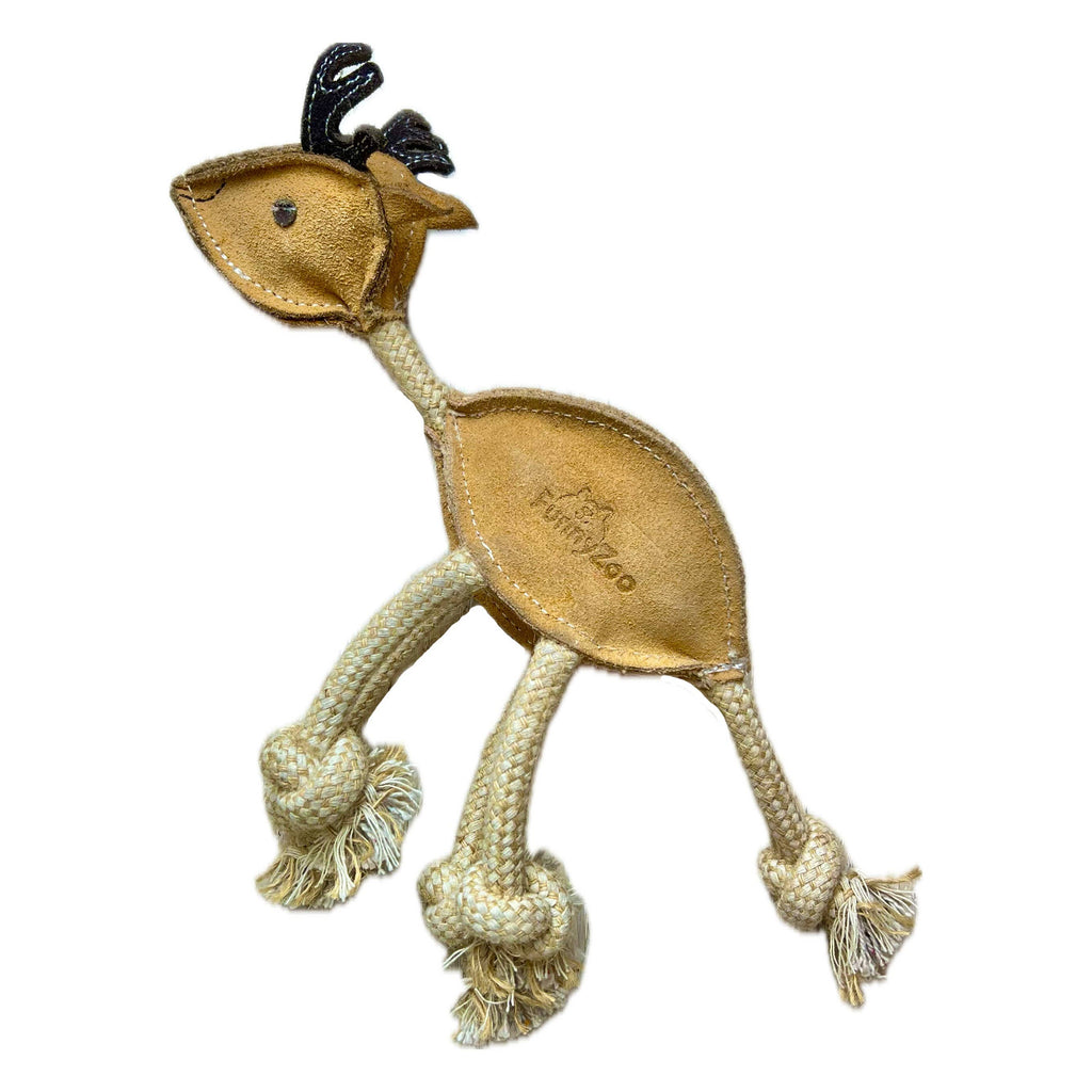 Natural dog toy in suede - REINDEER 🦌