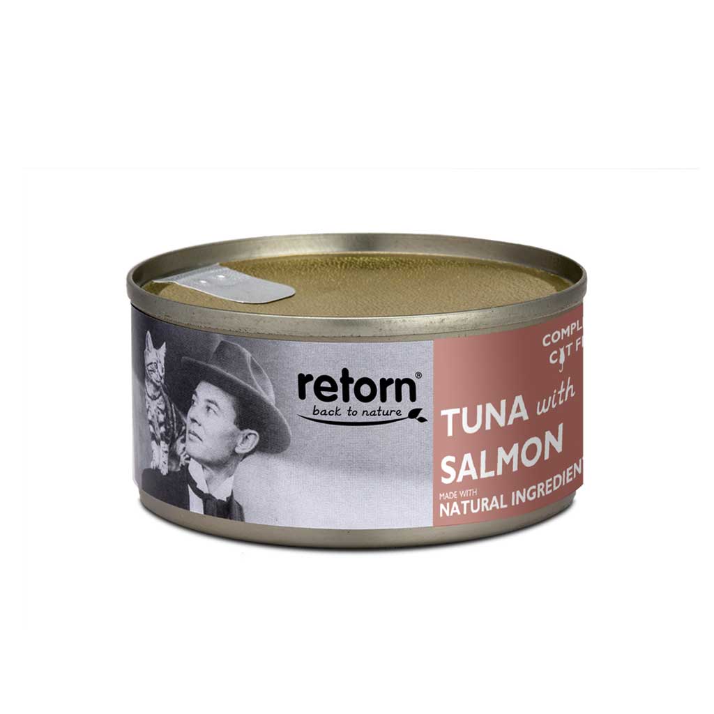 Tuna with Salmon can for cats (80g) by Retorn