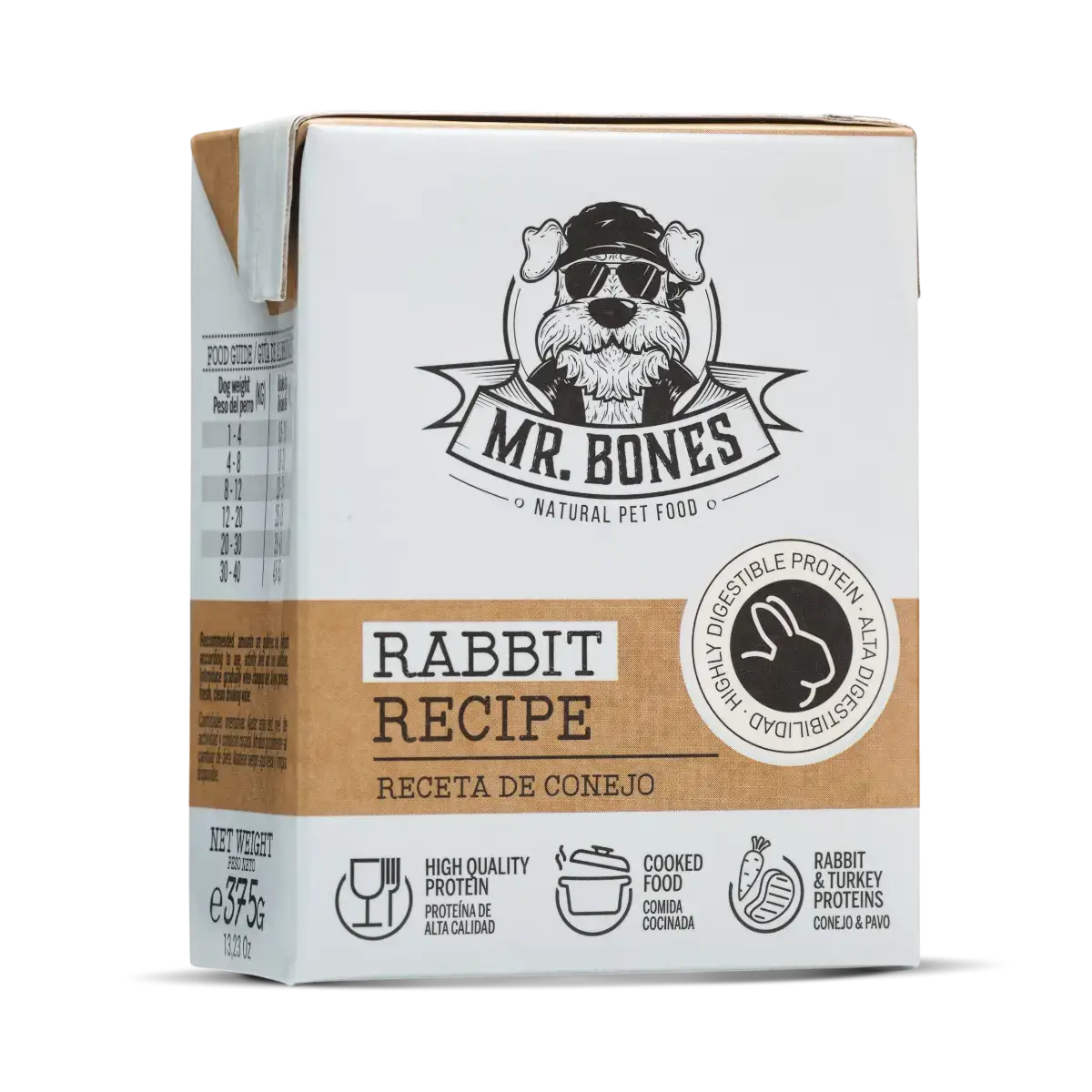 Mr. Bones Rabbit recipe - cooked food for dogs