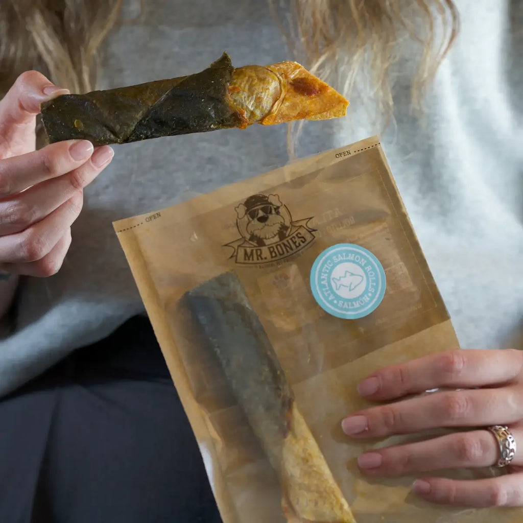Natural snack for dogs - Salmon Roll-Ups