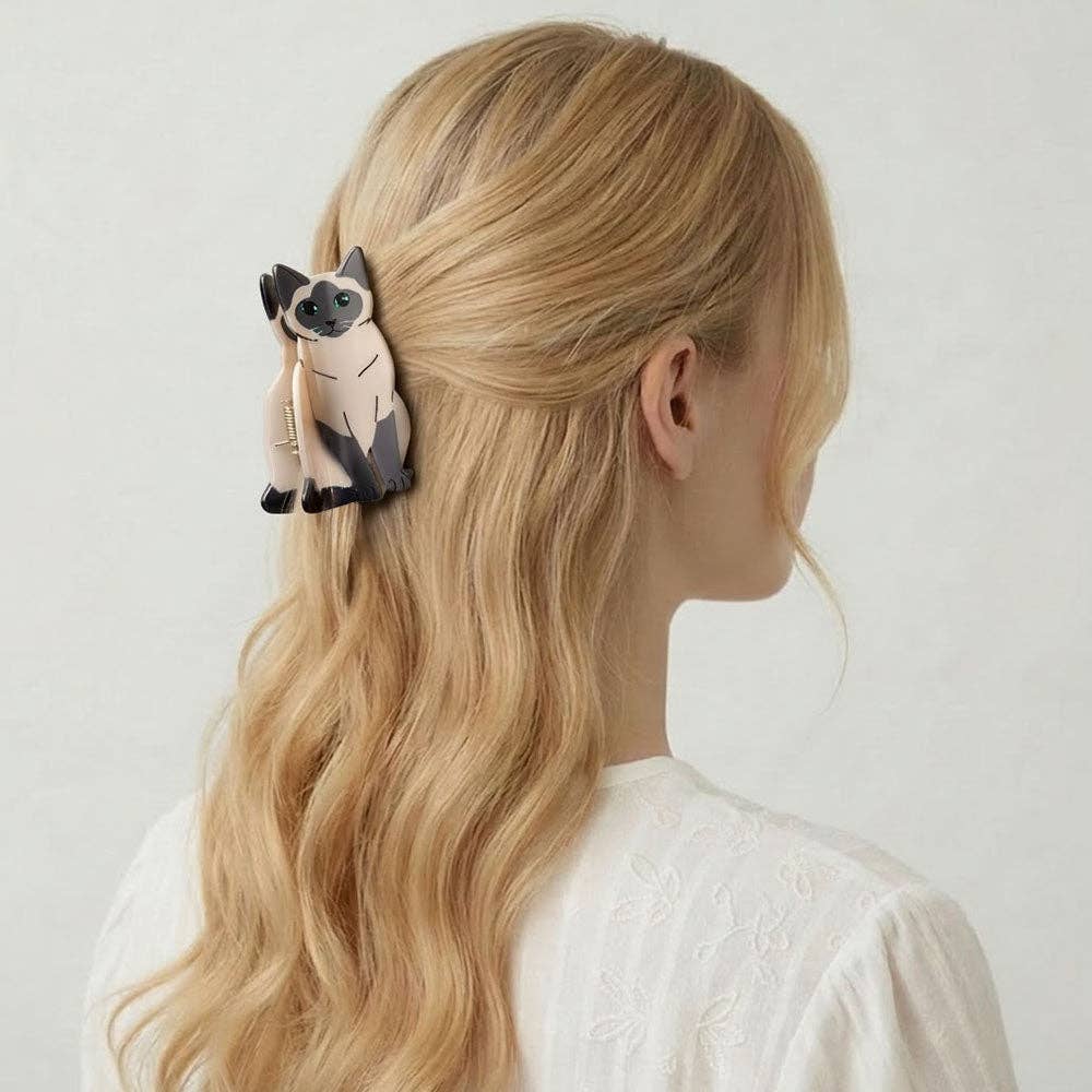 Hair clip - Siamese cat