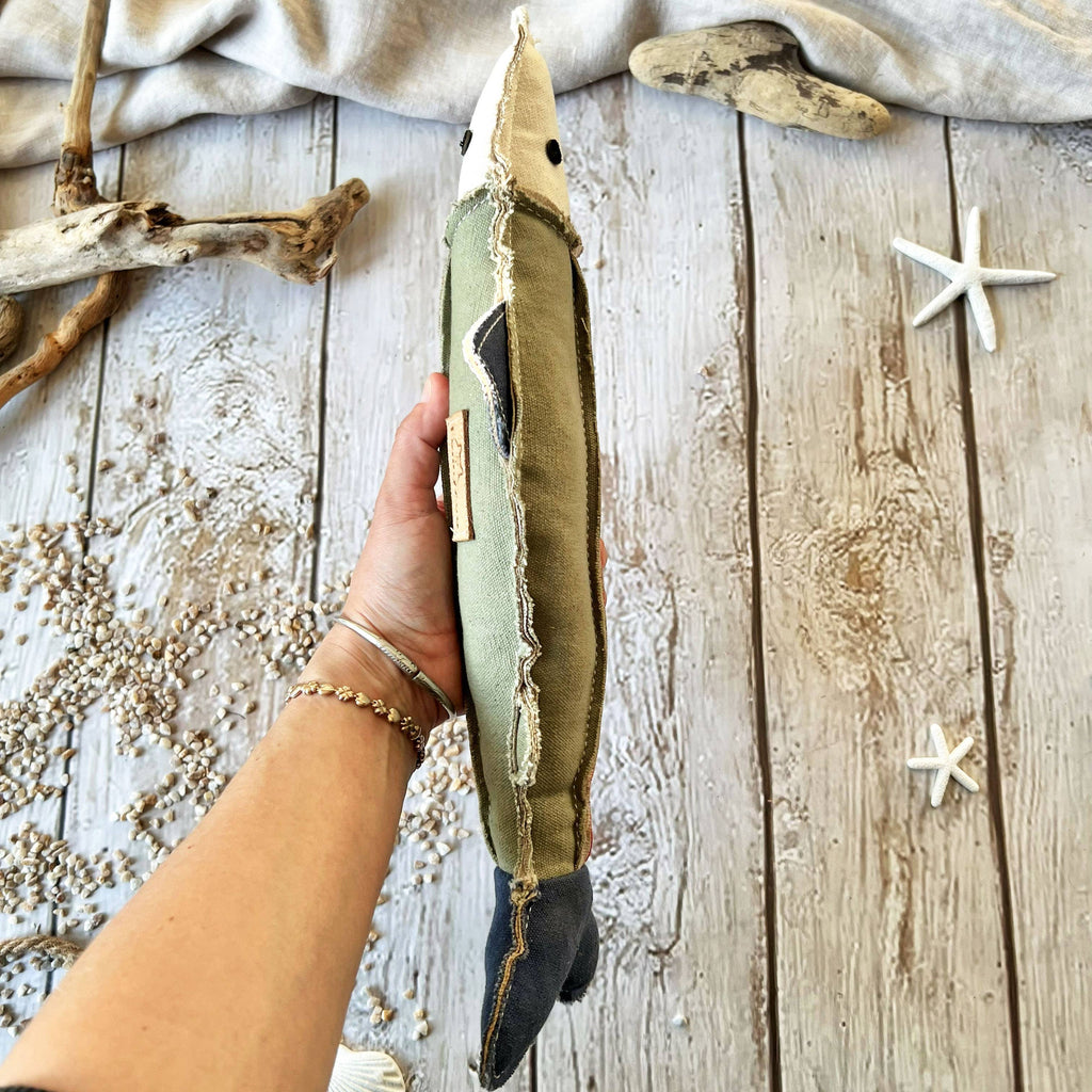 TROUT fish in sturdy cotton canvas with coconut fiber 🐠